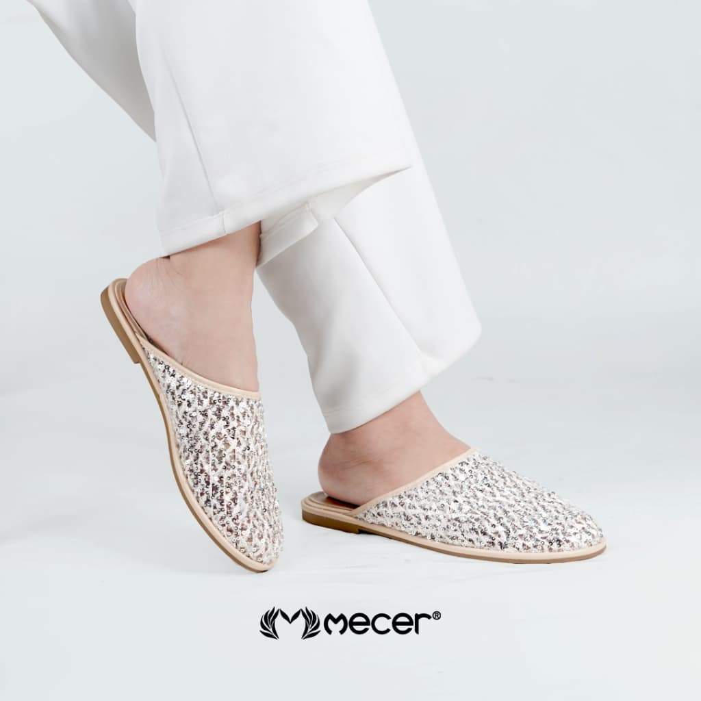 Thumbnail gambar ke-9 produk Mecer Daily WAB 999-C11 Beige dan Hitam Size 36-41, Sandal Teplek Wanita Slip On Kekinian Cocok untuk Sehari-hari
