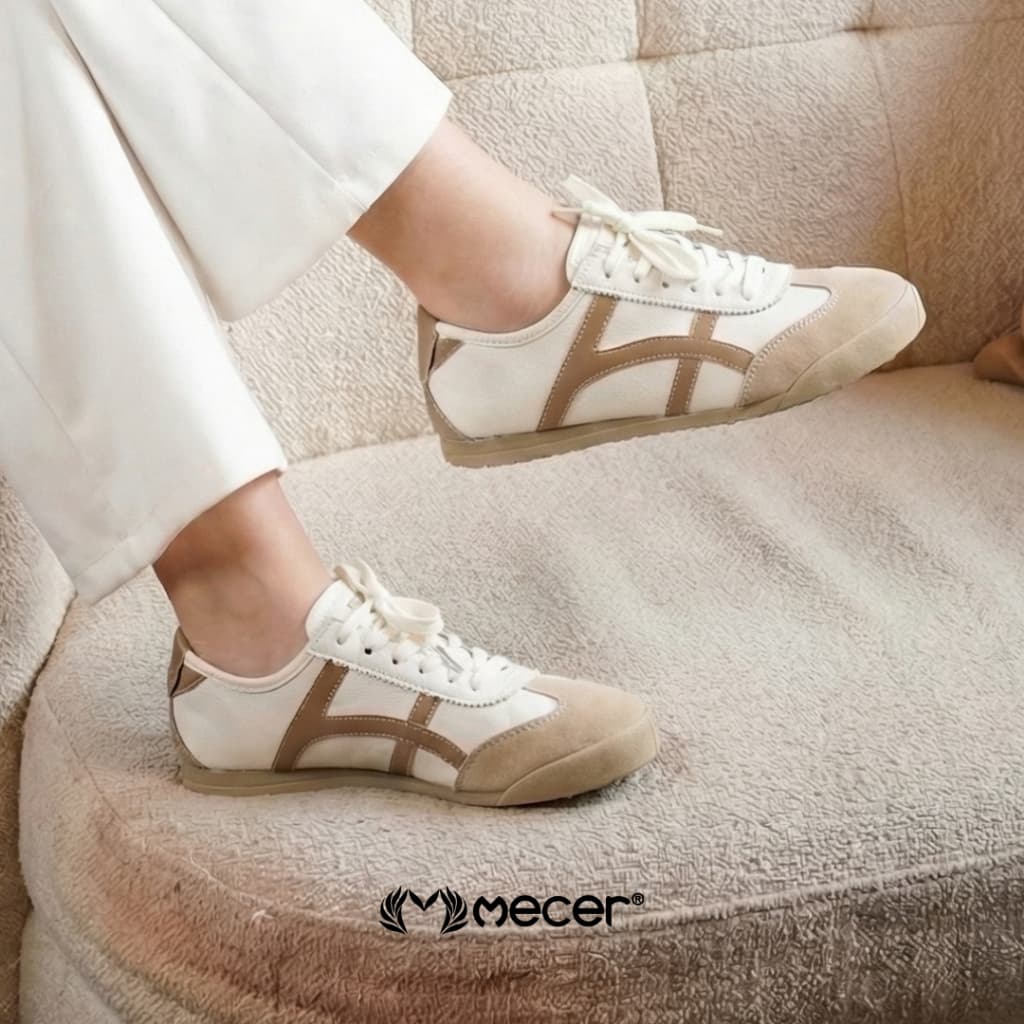 Gambar ke-7 produk Mecer Sneakers WLY 9018 Khaki dan Coklat Size 36-41, Sneakers Wanita Kekinian