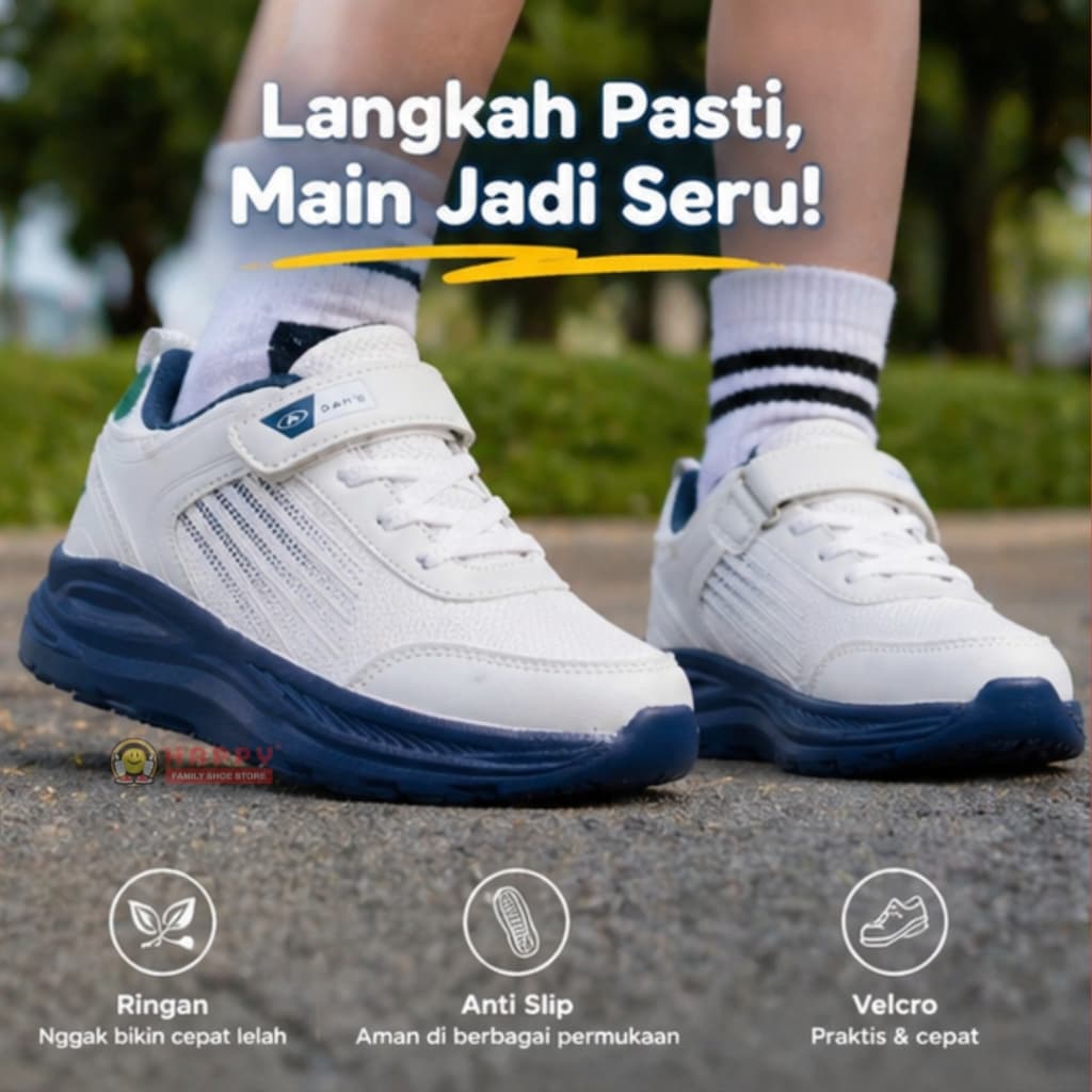 Thumbnail gambar ke-2 produk Dans Trofim Sepatu Sekolah Anak SD Kekinian - Sneakers Anak Dans Aedrix