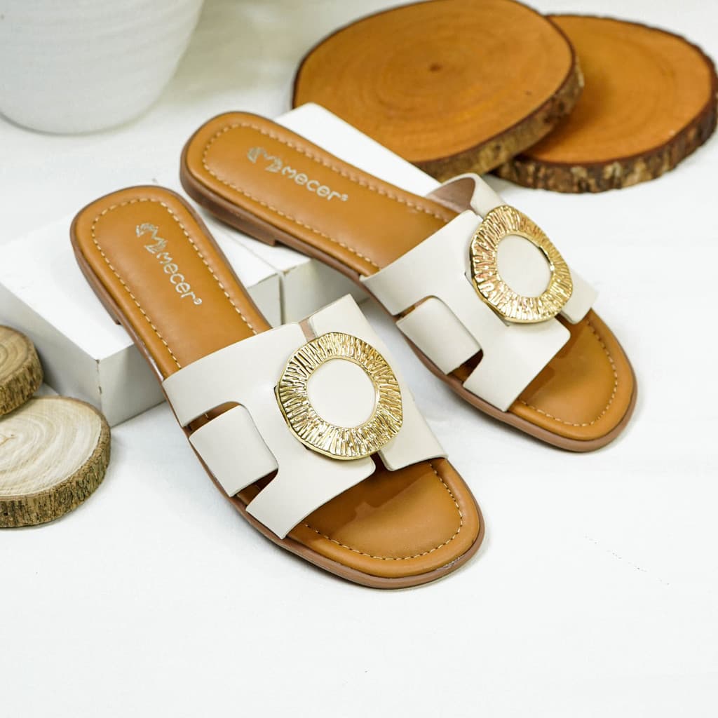 Thumbnail gambar ke-7 produk Mecer Daily WWH TY1 - Sandal Flat Wanita