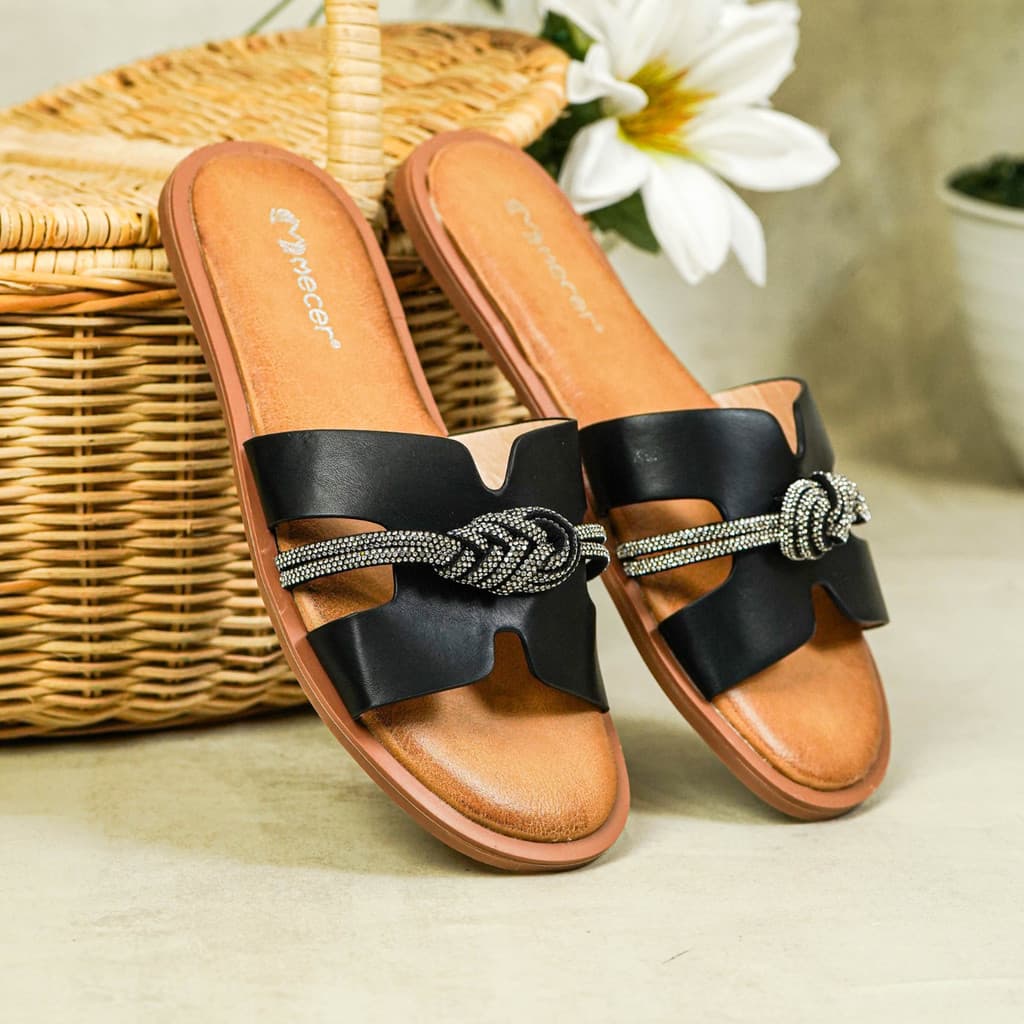 Gambar ke-7 produk Mecer Daily WWH 02630 - Sandal Flat | Sandal Teeplek Wanita Kekinian Sandal Slip On Wanita