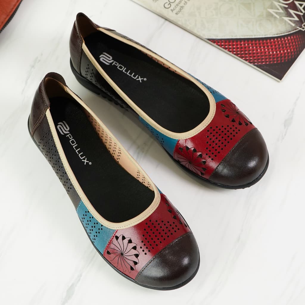 Thumbnail gambar ke-7 produk Pollux Monday WPOMT 09 - Flatshoes Sepatu Wanita Kekinian Bahan Kulit Asli Anti Slip