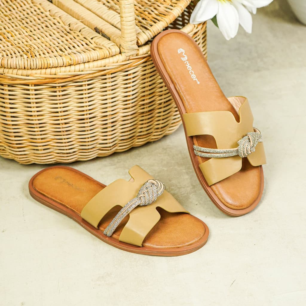 Thumbnail gambar ke-5 produk Mecer Daily WWH 02630 - Sandal Flat | Sandal Teeplek Wanita Kekinian Sandal Slip On Wanita