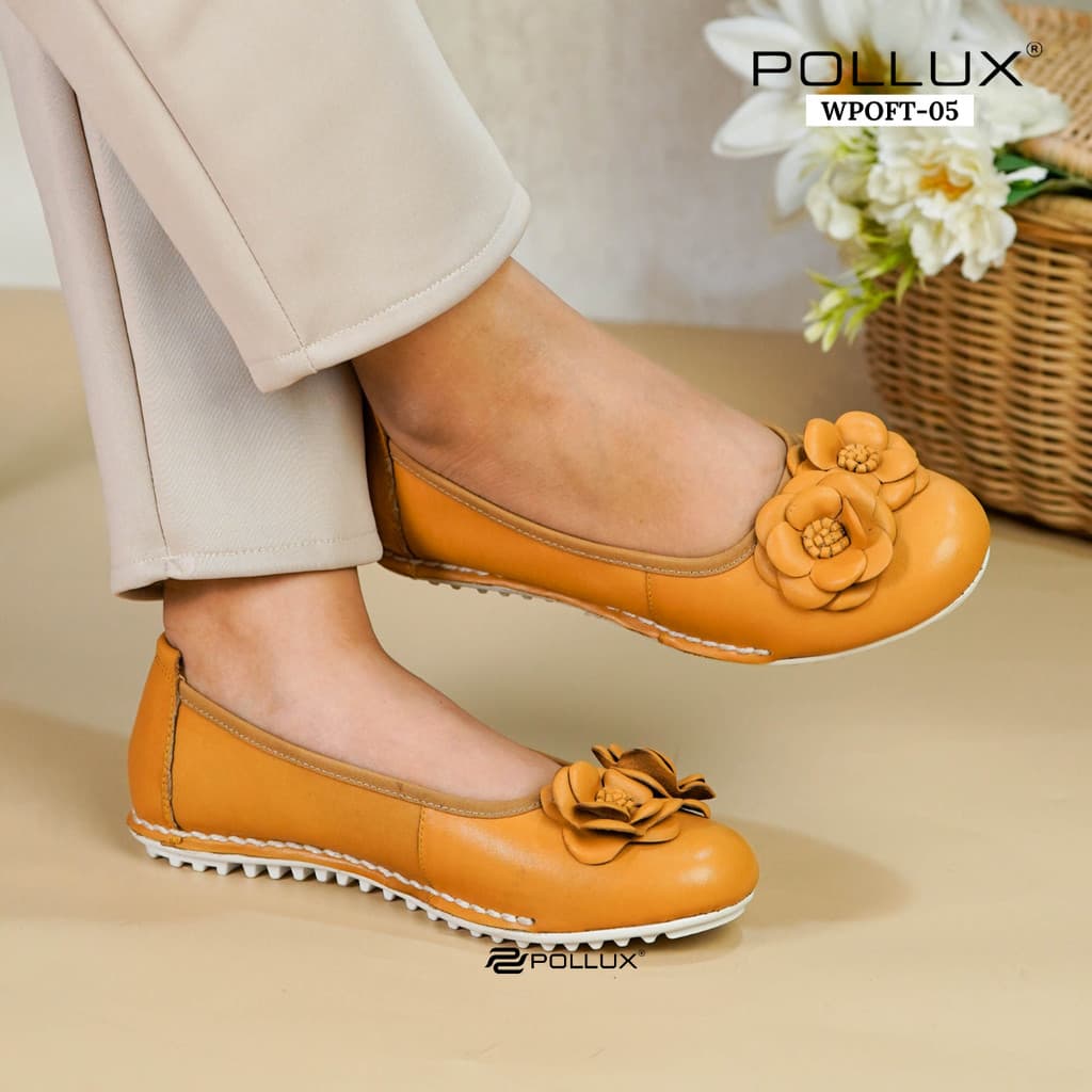 Thumbnail gambar ke-9 produk Pollux Monday WPOFT 05 Sepatu Flat Shoes Wanita Bahan Kulit Asli