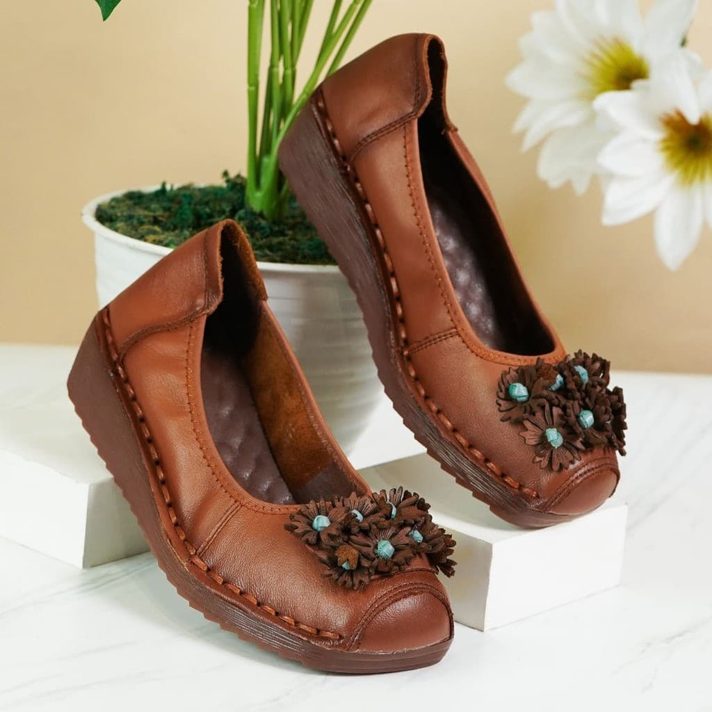 Thumbnail gambar ke-3 produk Pollux Monday WDQ 8552 - Sepatu Wedges Wanita | Sepatu Kerja Wanita Bahan Kulit Anti Slip