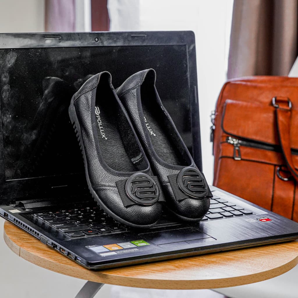 Gambar ke-9 produk Pollux Monday WPOMT 05 - Sepatu Kerja Wanita Flat Shoes Bahan Kulit Asli Nyaman Di pakai seharian