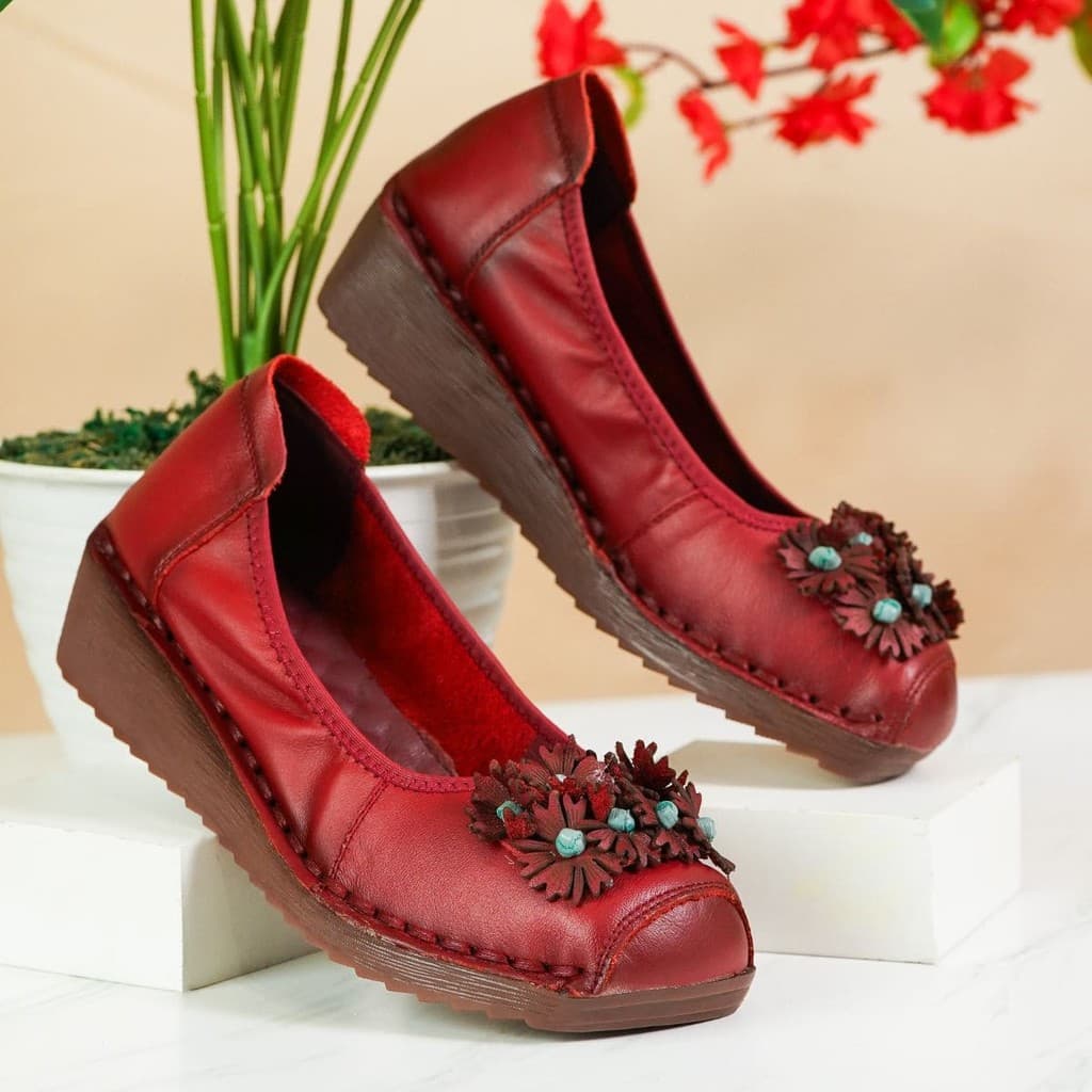 Thumbnail gambar ke-6 produk Pollux Monday WDQ 8552 - Sepatu Wedges Wanita | Sepatu Kerja Wanita Bahan Kulit Anti Slip