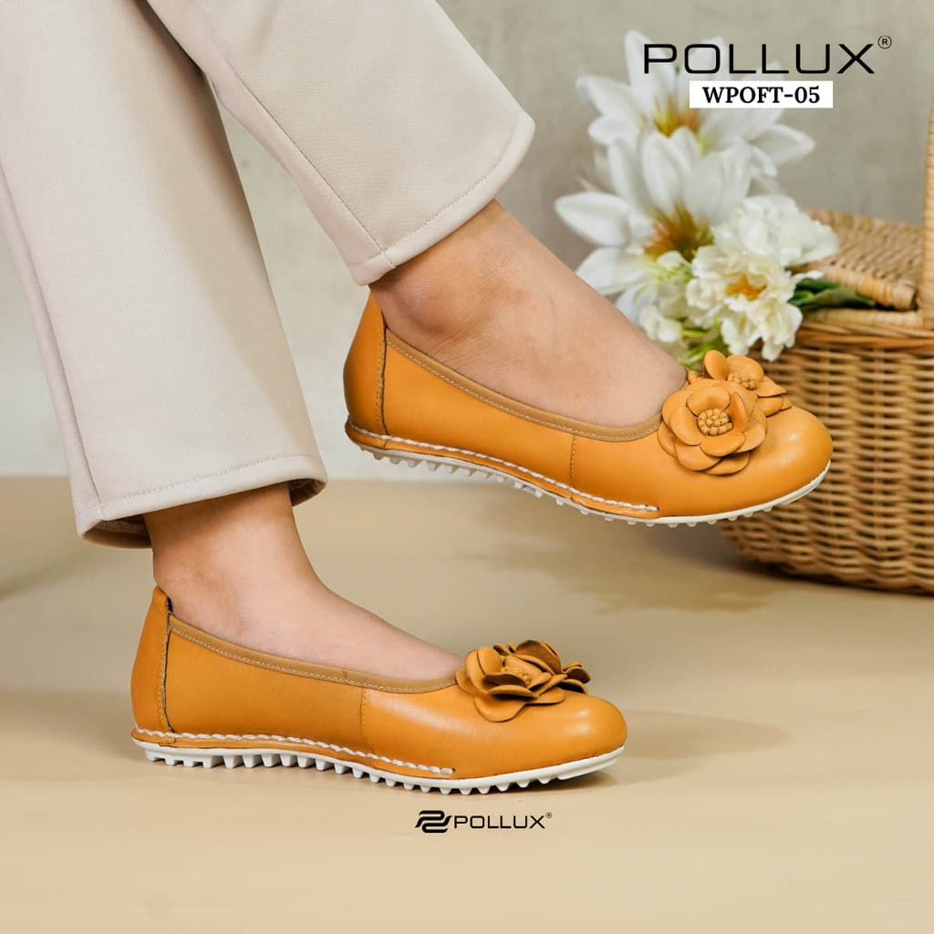 Thumbnail gambar ke-7 produk Pollux Monday WPOFT 05 Sepatu Flat Shoes Wanita Bahan Kulit Asli