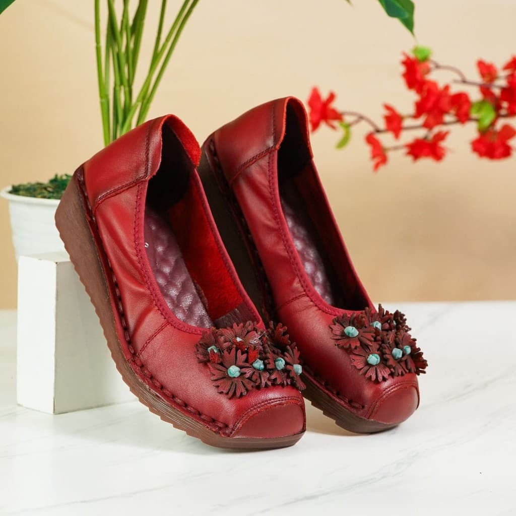 Thumbnail gambar ke-4 produk Pollux Monday WDQ 8552 - Sepatu Wedges Wanita | Sepatu Kerja Wanita Bahan Kulit Anti Slip