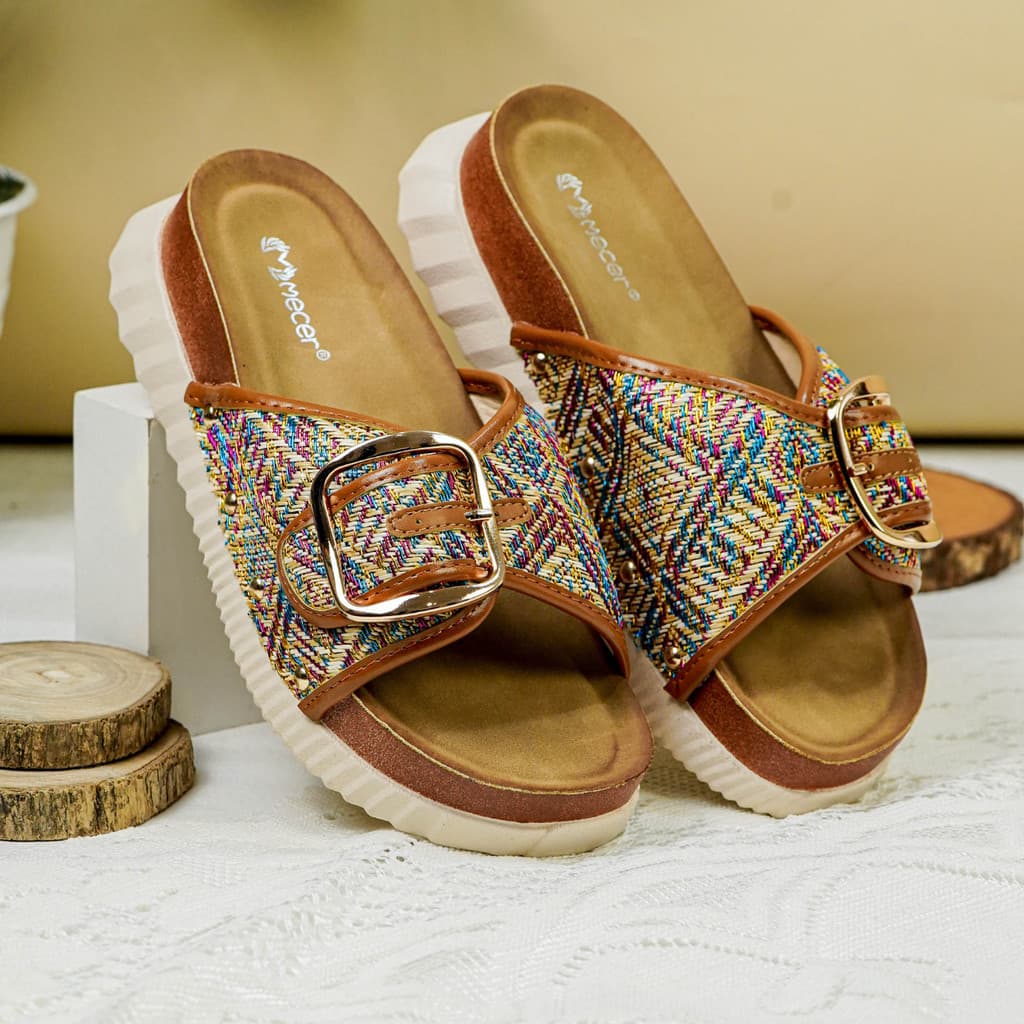 Thumbnail gambar ke-8 produk Mecer Bold WWH 6282- Sandal Slip On Wanita