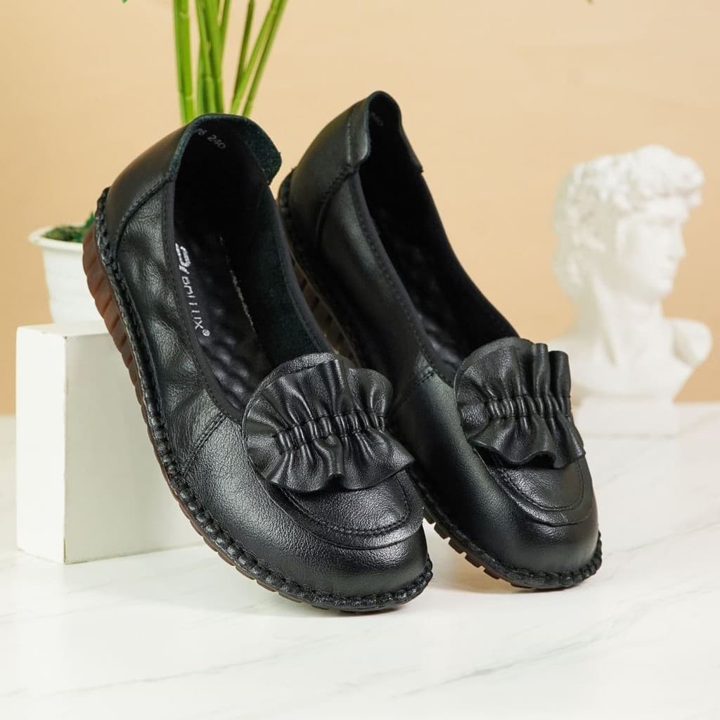 Thumbnail gambar ke-10 produk Pollux Monday WDQ 7076 - Sepatu Wedges Wanita | Sepatu Kerja Wanita Bahan Kulit Asli Anti Slip