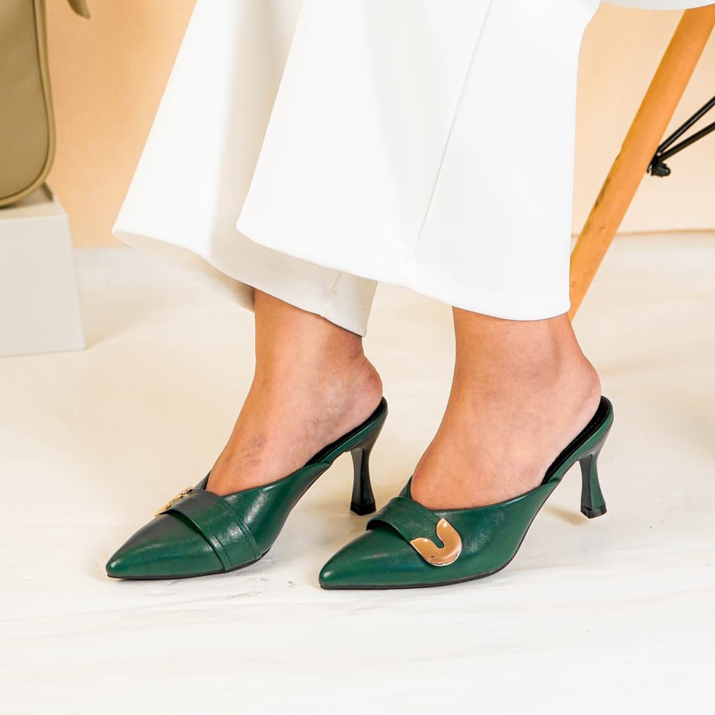 Thumbnail gambar ke-10 produk Mecer Monday WYH 37188 - Sepatu Hak Wanita Mules Stiletto Party Wedding Graduation Wisuda | Heels