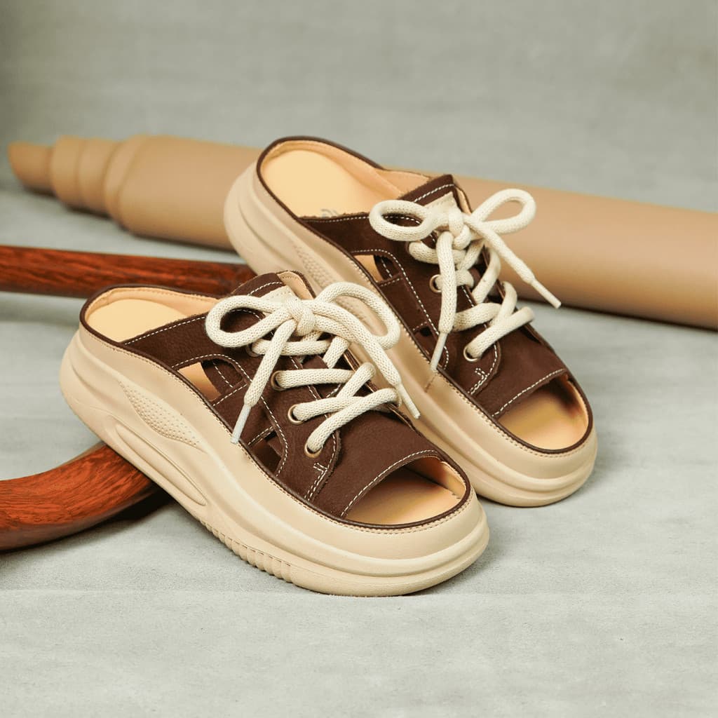 Thumbnail gambar ke-5 produk Pollux Bold WBB 24091 - Sepatu Sandal Wanita Model Wedges Kekinian | Bahan Kulit Asli | Sandal Casual