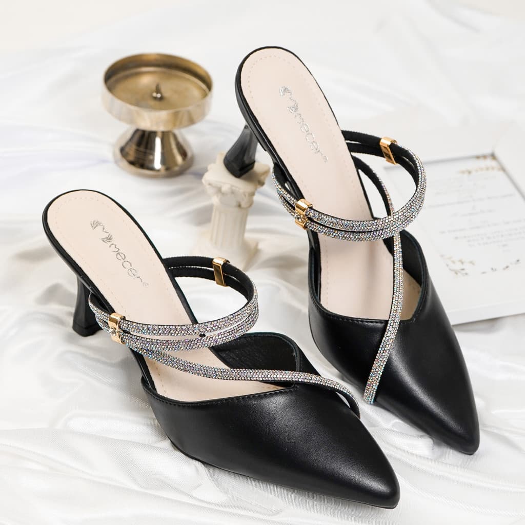 Gambar produk Mecer Aurora WYH 37196 - Sepatu Hak Wanita Mules Stiletto Party Wedding Graduation Wisuda | Heels