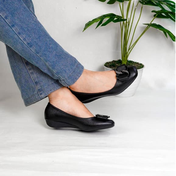 Thumbnail gambar ke-2 produk Mecer Classic WYH 8885A Sepatu Kerja Wanita | Sepatu Kantor | Sepatu Kuliah | Flat Shoes Kekinian
