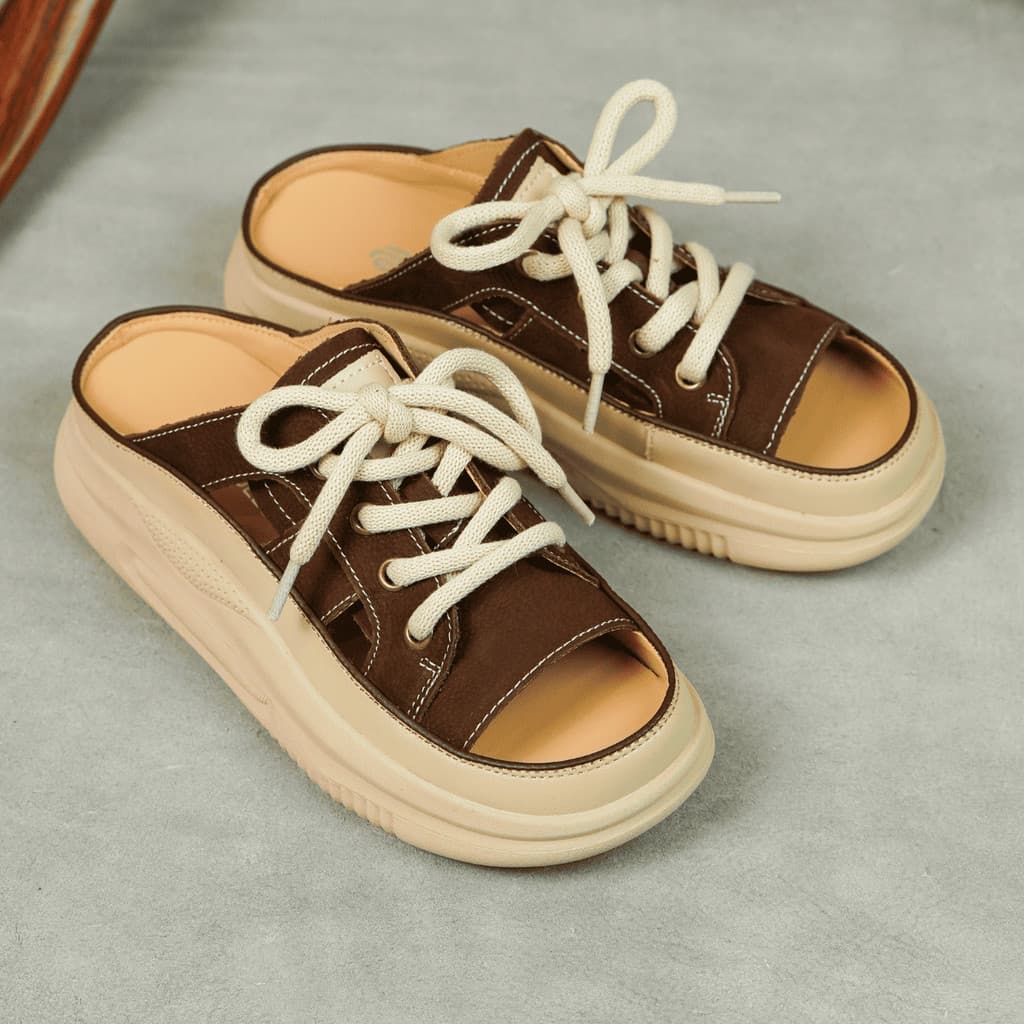 Thumbnail gambar ke-2 produk Pollux Bold WBB 24091 - Sepatu Sandal Wanita Model Wedges Kekinian | Bahan Kulit Asli | Sandal Casual