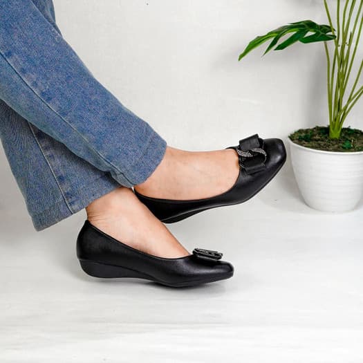 Gambar ke-6 produk Mecer Classic WYH 8885A Sepatu Kerja Wanita | Sepatu Kantor | Sepatu Kuliah | Flat Shoes Kekinian