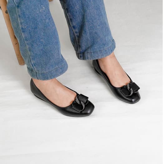Thumbnail gambar ke-4 produk Mecer Classic WYH 8885A Sepatu Kerja Wanita | Sepatu Kantor | Sepatu Kuliah | Flat Shoes Kekinian