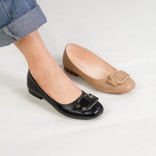 Thumbnail gambar ke-3 produk Mecer Classic WYH 58107 Sepatu Kerja Wanita | Sepatu Kantor Wanita | Sepatu Kuliah | Flat Shoes Kekinian