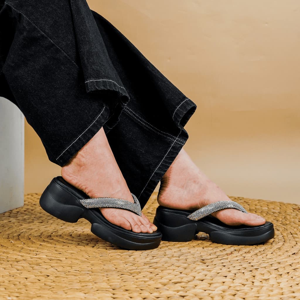 Thumbnail gambar ke-3 produk Pollux Daily WPOCU 08 - Sandal Wedges Wanita Kulit | Sandal Heels Wanita