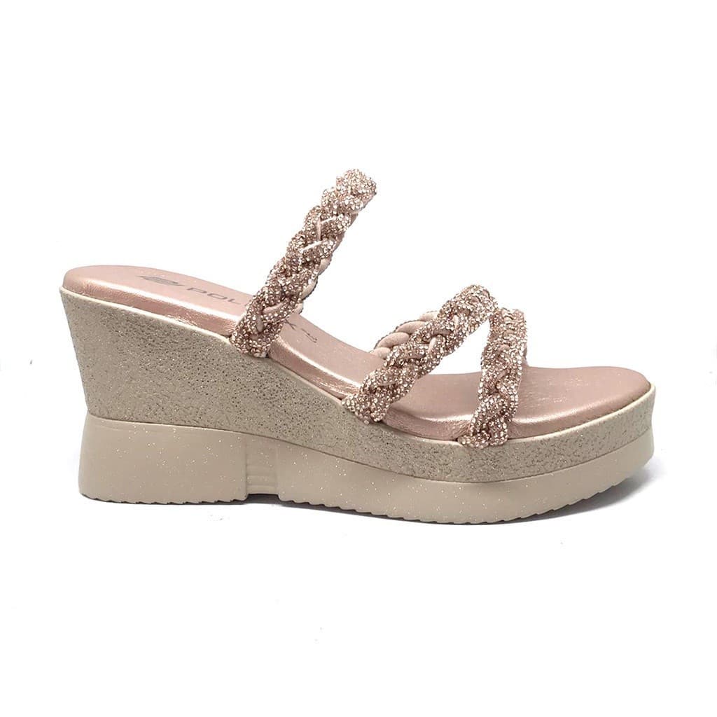 Thumbnail gambar ke-7 produk Pollux WPOKS 10 Sandal Wedges | Wedges Slip On Wanita Bahan Kulit