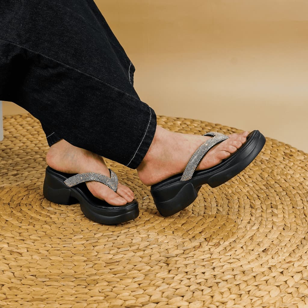 Thumbnail gambar ke-2 produk Pollux Daily WPOCU 08 - Sandal Wedges Wanita Kulit | Sandal Heels Wanita