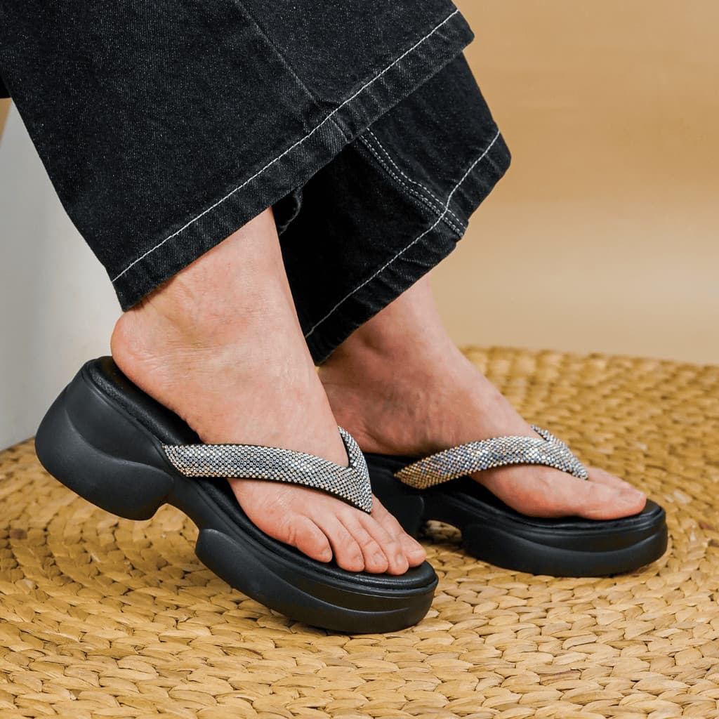 Gambar produk Pollux Daily WPOCU 08 - Sandal Wedges Wanita Kulit | Sandal Heels Wanita
