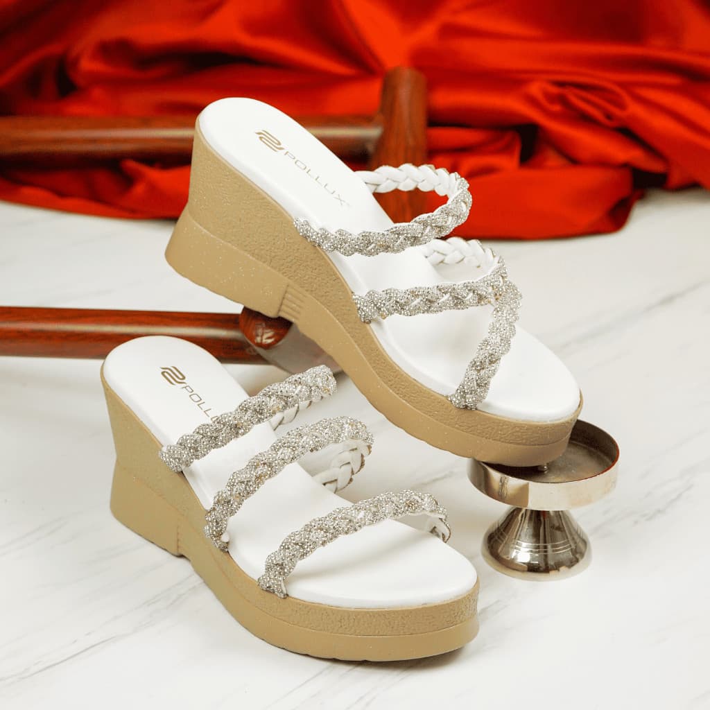 Thumbnail gambar ke-5 produk Pollux WPOKS 10 Sandal Wedges | Wedges Slip On Wanita Bahan Kulit