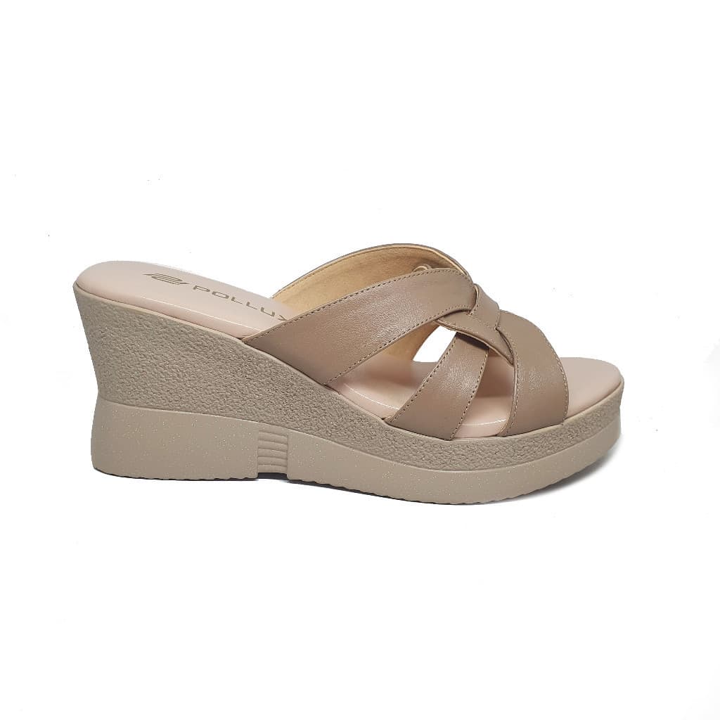 Thumbnail gambar ke-7 produk Pollux WPOKS 01 Sandal Wedges | Wedges Slip On Wanita Bahan Kulit