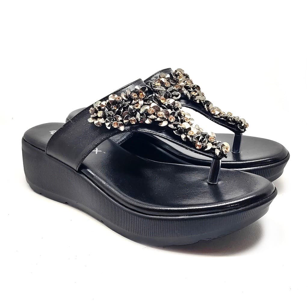 Thumbnail gambar ke-5 produk Pollux Daily WPODQ 40 - Sandal Wedges | Wedges Pesta | Wedges Wanita Bahan Kulit