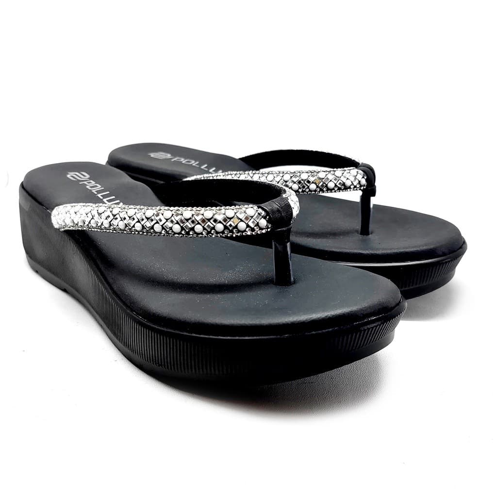 Thumbnail gambar ke-6 produk Pollux Wpodq 30 - Sandal Wedges Wanita Bahan Kulit Tinggi 5cm