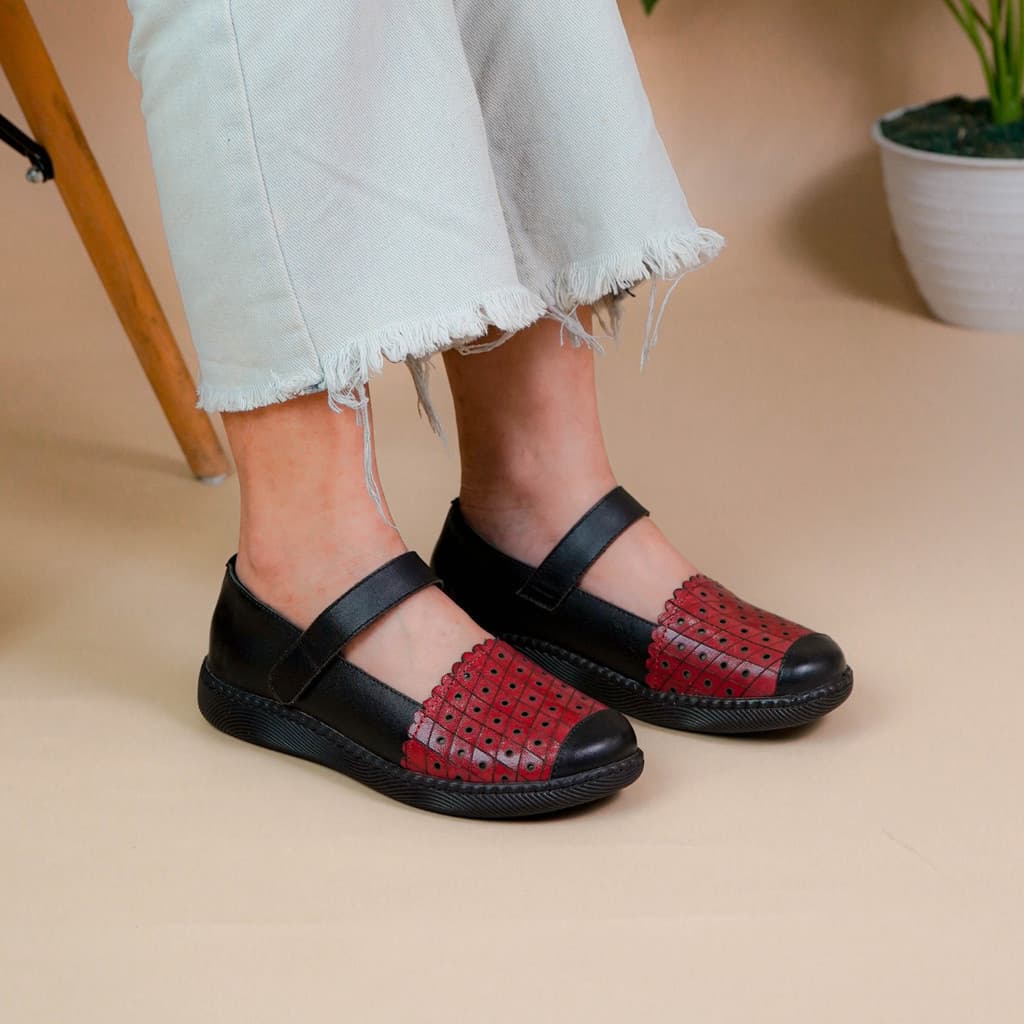 Gambar ke-1 produk Pollux Monday WPOFW 16 - Sepatu Wanita Flatshoes Mary Jane Bahan Kulit Asli Nyaman Ringan