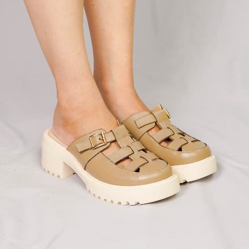 Thumbnail gambar ke-4 produk Pollux Bold WPOLU 04 - Sandals Heels Chunky Wanita Kekinian Bahan Kulit