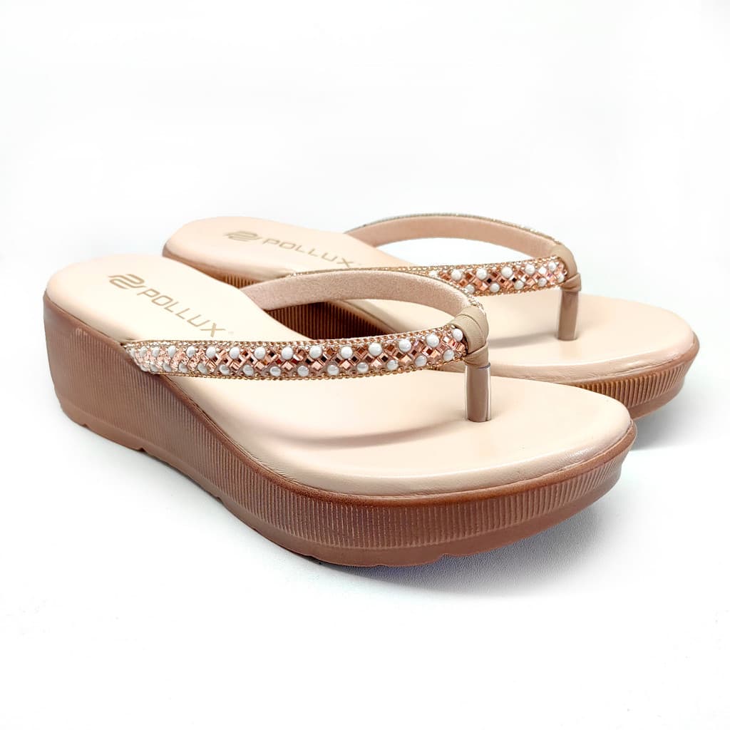 Thumbnail gambar ke-5 produk Pollux Wpodq 30 - Sandal Wedges Wanita Bahan Kulit Tinggi 5cm