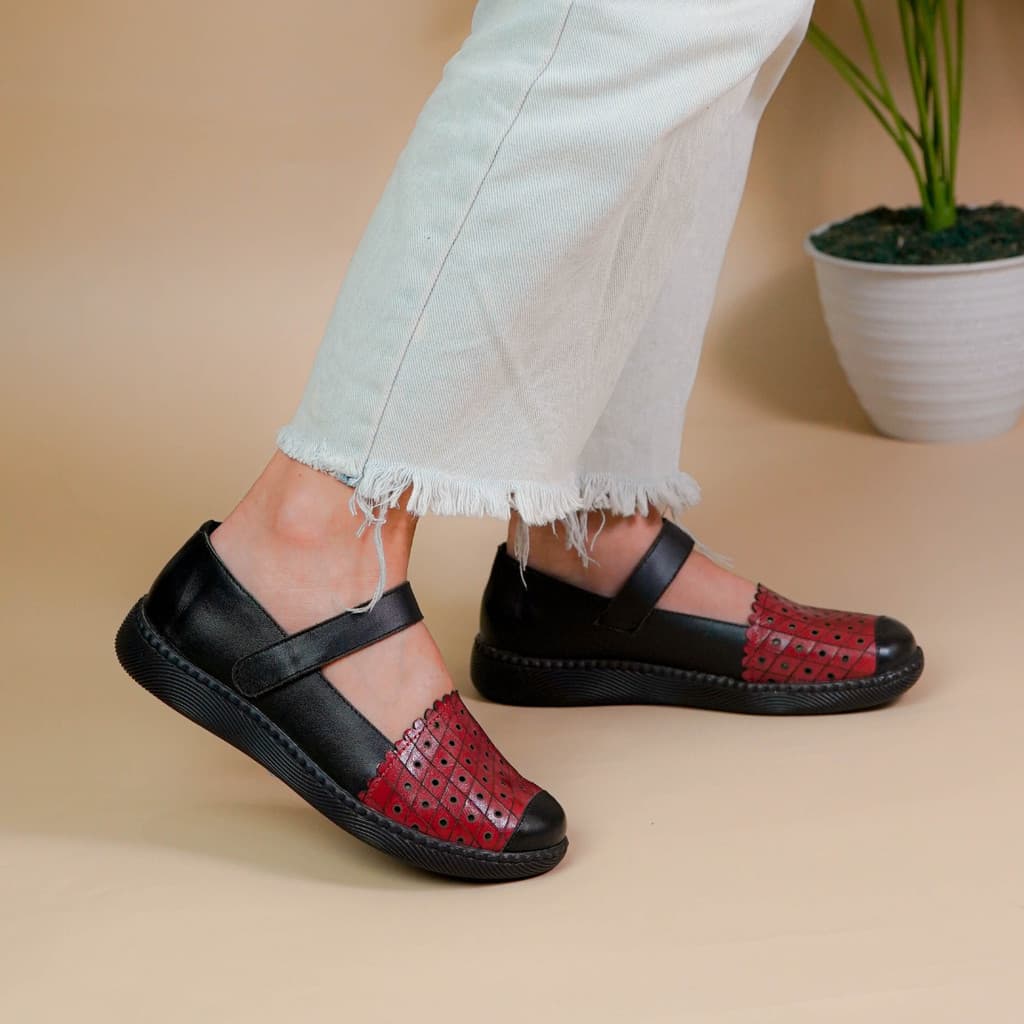 Thumbnail gambar ke-6 produk Pollux Monday WPOFW 16 - Sepatu Wanita Flatshoes Mary Jane Bahan Kulit Asli Nyaman Ringan