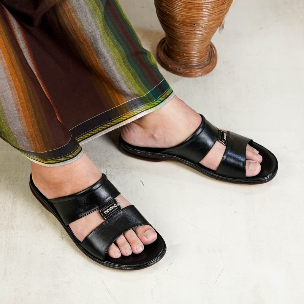 Thumbnail gambar ke-2 produk Sandal Kulit Pria Minardo Kekinian Bahan Kulit Sintetis PMN977