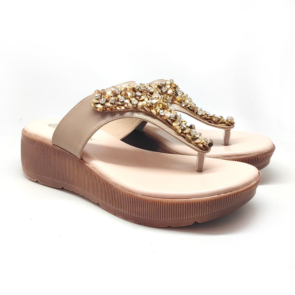 Thumbnail gambar ke-6 produk Pollux Daily WPODQ 40 - Sandal Wedges | Wedges Pesta | Wedges Wanita Bahan Kulit