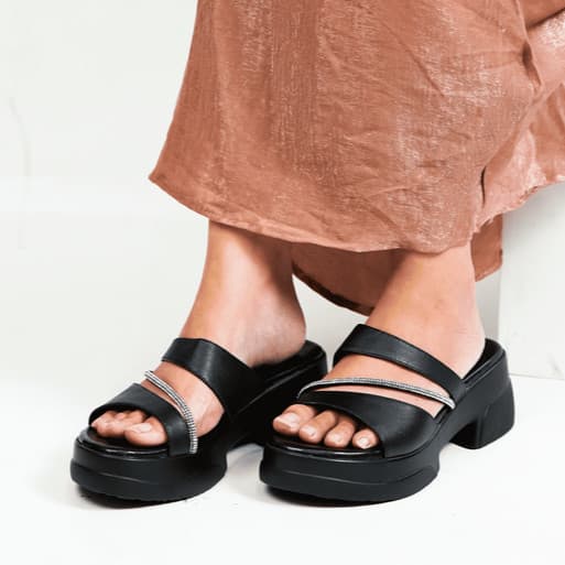 Thumbnail gambar ke-2 produk Pollux Daily WPOCO 14 | WPOCS 18 - Sandal Wedges Wanita Bahan Kulit