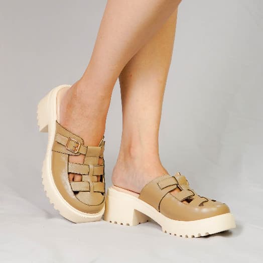 Thumbnail gambar ke-3 produk Pollux Bold WPOLU 04 - Sandals Heels Chunky Wanita Kekinian Bahan Kulit
