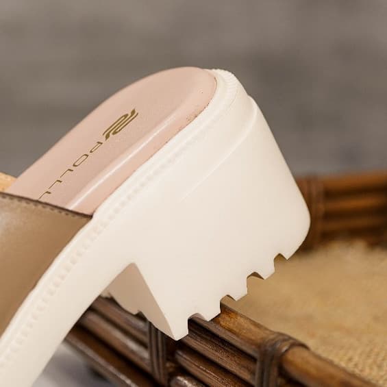 Thumbnail gambar ke-6 produk Pollux Bold WPOLU 04 - Sandals Heels Chunky Wanita Kekinian Bahan Kulit