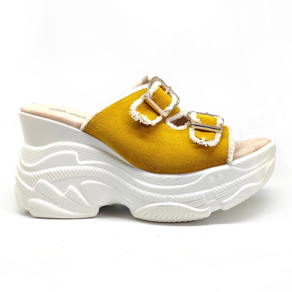Gambar ke-10 produk Pollux Bold WPOBQ 17 - Sandal Wanita Wedges Bahan Kulit  | Sandal Casual Wanita Slip On