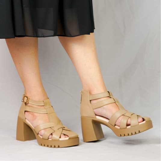 Thumbnail gambar ke-6 produk Pollux Bold WPOAY 24 - Sepatu Sandal Heels Wanita Kekinian | Heels Wanita Bahan Kulit Asli
