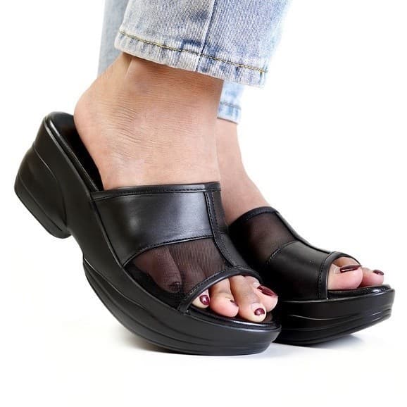 Thumbnail gambar ke-10 produk Pollux Daily Wpoco 32 - Sandal Wedges | Selop Wedges | Wedges Bahan Kulit