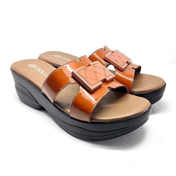 Thumbnail gambar ke-2 produk Pollux Daily Wpoco 63 | Sandal Wedges | Sandal Wanita Daily | Wedges Bahan Kulit