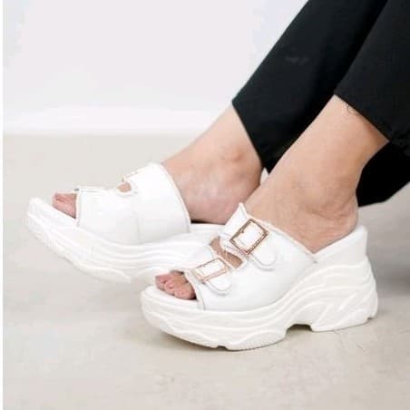 Thumbnail gambar ke-3 produk Pollux Bold WPOBQ 17 - Sandal Wanita Wedges Bahan Kulit  | Sandal Casual Wanita Slip On