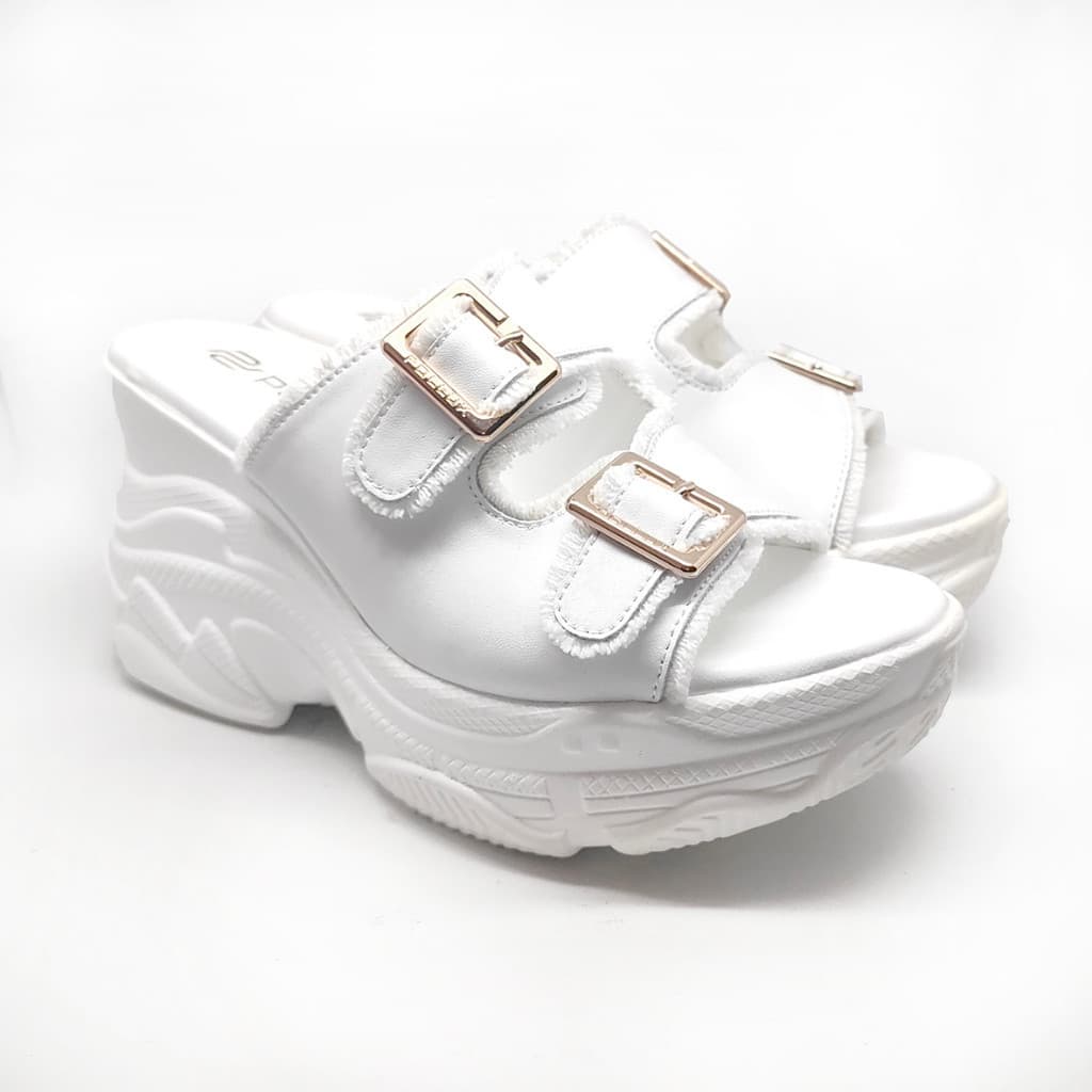 Gambar ke-10 produk Pollux Bold WPOBQ 17 - Sandal Wanita Wedges Bahan Kulit  | Sandal Casual Wanita Slip On