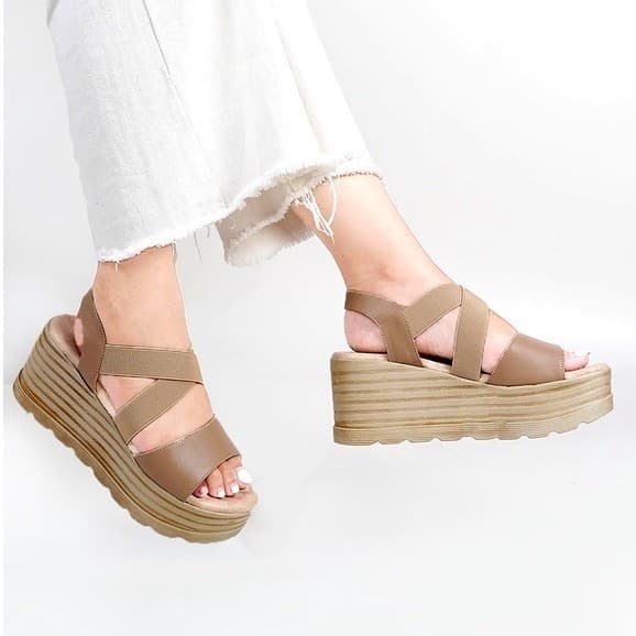 Gambar ke-10 produk Pollux Bold WPOGO 14 - Sandal Wedges Wanita Bahan Kulit Asli | Sepatu Sandal Wedges Wanita