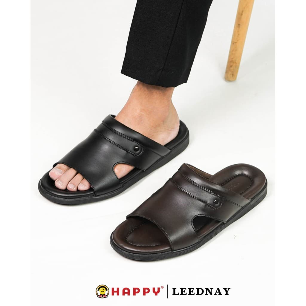 Thumbnail gambar ke-8 produk Leednay PLDL 005 Sandal Pria Slip On | Sandal Selop | Sandal Pria Bahan Kulit Sintetis