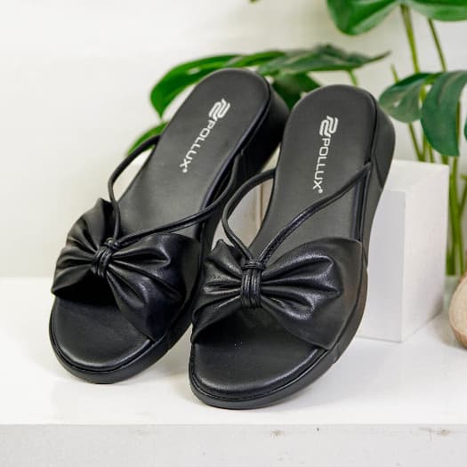 Thumbnail gambar ke-5 produk Pollux Daily WPOJQ 33 - Sandal Flat Wanita Kekinian Bahan Kulit