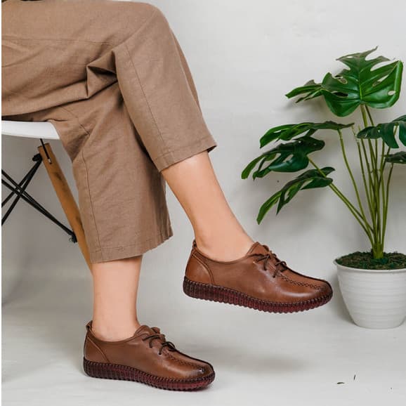 Thumbnail gambar ke-8 produk Pollux Monday WBB 2382- Sepatu Flat Wanita Bahan Kulit